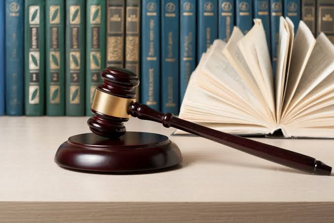 Gavel and law books