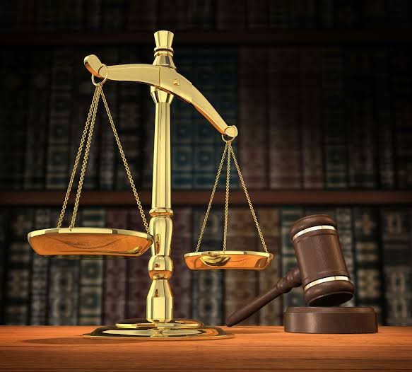 Golden scales of justice